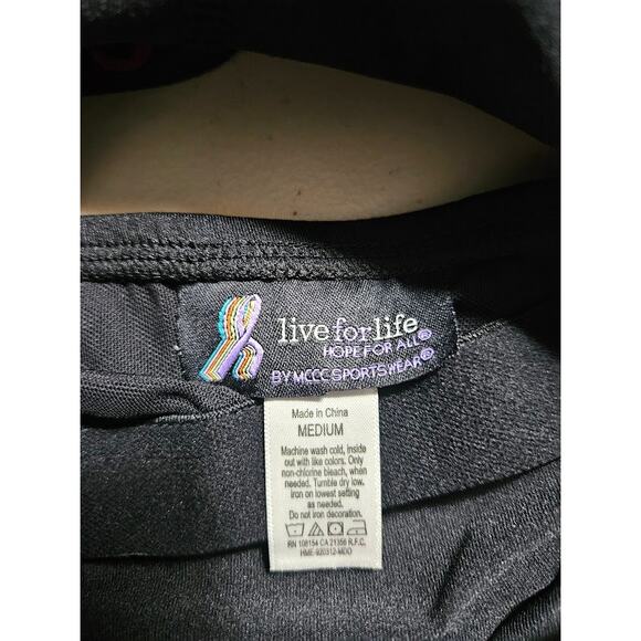 Cancer Live for Life New Women MED Razorback Round neck Knit top Awareness Yoga - Picture 9 of 9